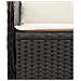 Panca Reclinabile da Giardino con Cuscini Nera in Polyrattan - Foto miniatura 8