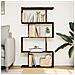Libreria 4 Ripiani Rovere Fumo 70x24x129 cm in Truciolato - Foto miniatura 3
