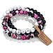 Set Di Braccialetti Con Pietre Vulcaniche - 3 Pezzi, Braccialetto Elastico In Agata Occhio Di Gatto Multicolore - Foto miniatura 1