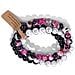 Set Di Braccialetti Con Pietre Vulcaniche - 3 Pezzi, Braccialetto Elastico In Agata Occhio Di Gatto Multicolore - Foto miniatura 3