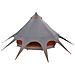 Tenda Teepee con tetto Grigio e arancione 600 x 600 x 347 cm - Foto miniatura 8