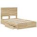 Letto con Contenitore con testiera Rovere Sonoma 120 x 190 cm - Foto miniatura 5