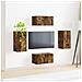 Set mobile TV 4 pcs Rovere fumé Legno multistrato - Foto miniatura 4