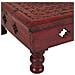Tavolino In Legno Rosso 33x33x14h - Foto miniatura 4