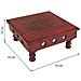 Tavolino In Legno Rosso 33x33x14h - Foto miniatura 5
