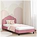 Struttura letto bambini con testata Rosa 90 x 190 cm Velluto - Foto miniatura 2