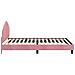 Struttura letto bambini con testata Rosa 90 x 190 cm Velluto - Foto miniatura 6