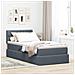 Letto con Contenitore Grigio scuro 100 x 200 cm Velluto - Foto miniatura 2