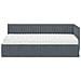 Struttura Letto Angolare con Materasso 2 pcs Grigio Velluto - Foto miniatura 5