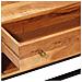 Mobile TV Naturale 110 x 30 x 44 cm Legno di Acacia Massello - Foto miniatura 9