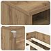 Struttura Letto Loft con Mobile 3 pz Rovere Artigianale - Foto miniatura 6
