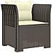 Poltrona a 1 Posto con Cuscini Aspetto Rattan PP Grigio Chiaro - Foto miniatura 1