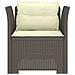 Poltrona a 1 Posto con Cuscini Aspetto Rattan PP Grigio Chiaro - Foto miniatura 3