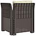 Poltrona a 1 Posto con Cuscini Aspetto Rattan PP Grigio Chiaro - Foto miniatura 4