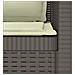 Poltrona a 1 Posto con Cuscini Aspetto Rattan PP Grigio Chiaro - Foto miniatura 6