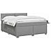 Letto box spring con materasso Grigio Chiaro 180 x 200 cm - Foto miniatura 2
