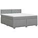 Letto box spring con materasso Grigio Chiaro 180 x 200 cm - Foto miniatura 1