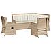 Set Divani da Giardino 5 pz con Cuscini in Polyrattan Beige - Foto miniatura 1