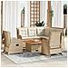 Set Divani da Giardino 5 pz con Cuscini in Polyrattan Beige - Foto miniatura 2