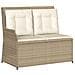 Set Divani da Giardino 5 pz con Cuscini in Polyrattan Beige - Foto miniatura 3