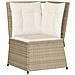 Set Divani da Giardino 5 pz con Cuscini in Polyrattan Beige - Foto miniatura 5