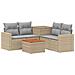 Set di divani 6 pz Beige e Grigio Chiaro - Foto miniatura 1