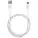 Cavo in TPE "Plain" da USB Type-C a USB-A 2.0, 3A, 480MBps, 1m Bianco - Foto miniatura 1