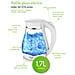 Bollitore Ad 1274 Standard, Plastica, Vetro, Bianco / trasparente, 2200 W, Base Girevole A 360°, 1,7 L - Foto miniatura 7
