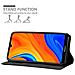 Custodia Compatibile Con Huawei Y6s In Nero Di Notte - Coperchio Protettiva Con Chiusura Magnetica, Funzione Stand E Tasca Per Le Carte - Foto miniatura 2