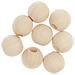 8 Perle Rotonde Macrame - Legno Della Natura - 25 Mm - Foto miniatura 1