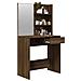 Toeletta Con Specchio Rovere Marrone 74,5x40x141 Cm - Foto miniatura 2