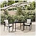 Set Da Pranzo Da Giardino 3 Pz Con Cuscini Nero In Polyrattan - Foto miniatura 1