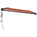 Tenda Sole Retrattile Arancione Marrone 4x3m Tessuto Alluminio - Foto miniatura 8