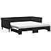 Divano Letto Estraibile Con Materassi Nero 100x200 Cm Velluto - Foto miniatura 1