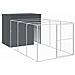 Casetta Cani Con Corsa Antracite 214x457x181 Cm Acciaio Zincato - Foto miniatura 1