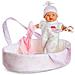 Bambolotto Neonato Berjuan Canestro Rosa (28 Cm) - Foto miniatura 1