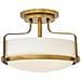 Lampadario Contemporaneo Harper Acciaio Ottone Antico Vetro 3 Luci E27 - Foto miniatura 1