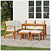 Set da Pranzo da Giardino 6pz con Cuscini Legno Massello Acacia - Foto miniatura 3