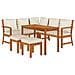 Set da Pranzo da Giardino 6pz con Cuscini Legno Massello Acacia - Foto miniatura 6