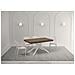 Tavolo allungabile 90x140/244 cm Karida noce gambe bianche - Foto miniatura 2