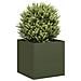 Fioriera Verde Oliva 40x40x40 Cm In Acciaio Laminato A Freddo - Foto miniatura 1