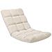 Lusso Casadino -  Sedia A Sdraio Da Terra Pieghevole Crema In Microfibra - Foto miniatura 1