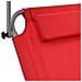 Lettino Prendisole Pieghevole Baldacchino E Ruote Acciaio Rosso - Foto miniatura 7