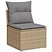 Set Divano da Giardino 9 pz con Cuscini Beige in Polyrattan - Foto miniatura 3