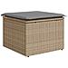 Set Divano da Giardino 9 pz con Cuscini Beige in Polyrattan - Foto miniatura 6