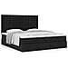 Struttura Letto Pouf con Materassi Nero 180x200 cm in Tessuto - Foto miniatura 4