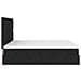 Struttura Letto Pouf con Materassi Nero 180x200 cm in Tessuto - Foto miniatura 8