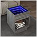 Tavolino da Salotto con LED Infinity Grigio Sonoma 40x40x50 cm - Foto miniatura 2