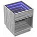 Tavolino da Salotto con LED Infinity Grigio Sonoma 40x40x50 cm - Foto miniatura 3