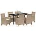 Set da Pranzo per Giardino 7 pcs Beige polyrattan - Foto miniatura 3